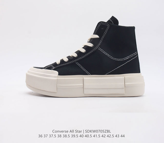 Converse All Star 匡威全明星帆布鞋 复古高帮休闲运动硫化百搭板鞋 厚底增高男女鞋经典帆布鞋学院风学生鞋 这个系列是匡威最古老的系列了 是匡