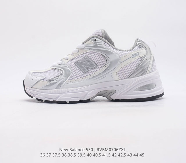 新百伦new Balance 新百伦nb530跑鞋 白色 New Balance 新百伦530复古老爹鞋跑步鞋 代购小红书平台专供在保留老爹鞋设计精髓之余 设计