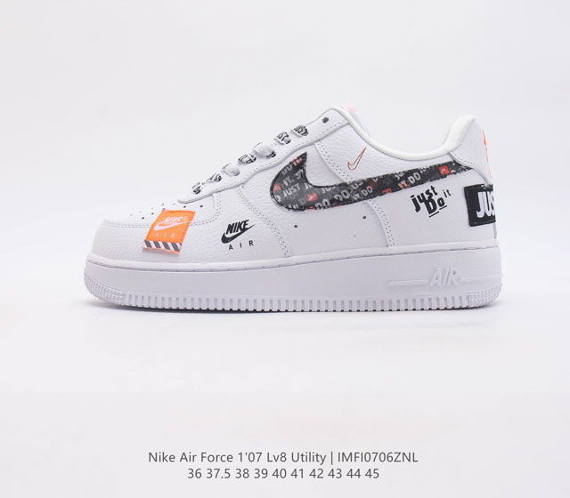 公司级 带半码 Nike Air Force 1 Low Lv联名 低帮空军一号路易威登联名 黑白涂鸦补丁 货号 Ar7719-100 尺码 36 37