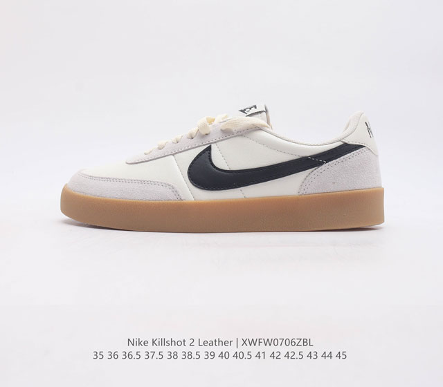 耐克板鞋 生胶米白 复古板鞋j.Crew X Nike 联名 Killshot Ii Leather 男女休闲复古运动鞋 采用米白色皮革制作鞋身 大号swo