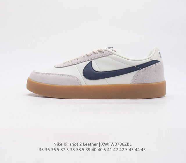 耐克板鞋 生胶米白 复古板鞋j.Crew X Nike 联名 Killshot Ii Leather 男女休闲复古运动鞋 采用米白色皮革制作鞋身 大号swo