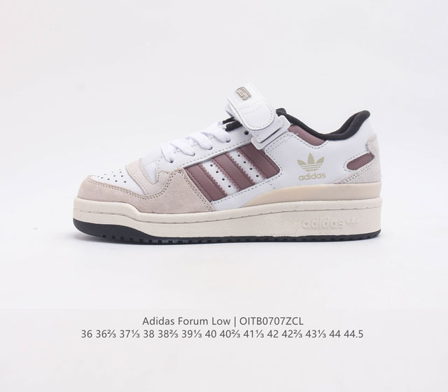 Adidas-阿迪达斯 正品三叶草 Forum Low 男女运动鞋 摩登演绎篮球风的经典鞋 英文的 Forum 是进行表达的场所 在这里 可以释放自己的热情