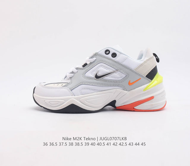 耐克 Nike M2K Tekno 男女子运动鞋厚底老爹鞋经典复古休闲慢跑鞋 从 Monarch 系列汲取灵感 以太空时代细节演绎未来风范 分层鞋面借鉴自