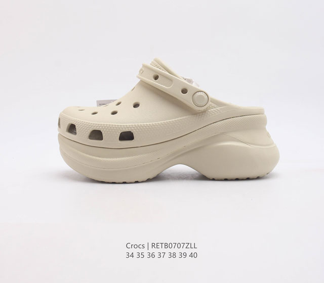 Crocs 沙滩洞洞鞋 女鞋 卡骆驰杨幂同款 厚底增高凸显大长腿沙滩鞋 选择尺码时 建议选大一码 脚感更舒适 没有鞋盒 尺码 34-40 编码 Re