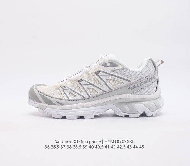 公司级salomon Xa Pro Xt-6 Expanse 萨洛蒙户外越野跑鞋 鞋面采用sensifit贴合技术 全方位贴合包裹脚型 鞋跟部鞋底牵引设计