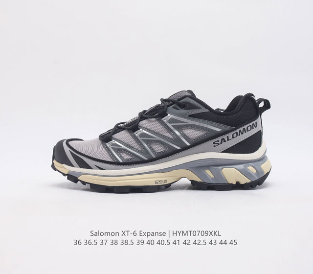 公司级salomon Xa Pro Xt-6 Expanse 萨洛蒙户外越野跑鞋 鞋面采用sensifit贴合技术 全方位贴合包裹脚型 鞋跟部鞋底牵引设计