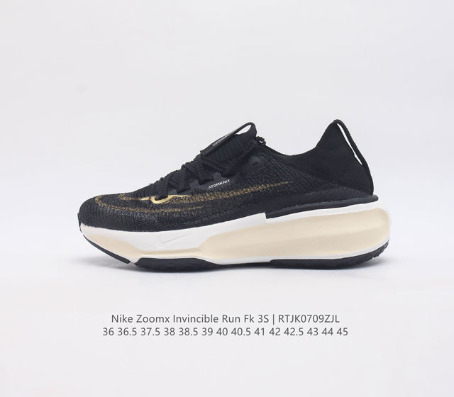 公司级nk Zoomx Invincible Run Flyknit Fk 3S 不可战胜3代系列轻量飞织低帮休闲运动慢跑鞋 此鞋专为短跑运动员而生 是为