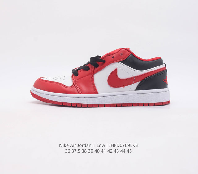 耐克 乔丹air Jordan 1 Low Aj1 乔1 低帮复古文化休闲运动篮球鞋 1985 年面世的元年款汲取设计灵感 采用简洁大方的经典外观 熟悉中带