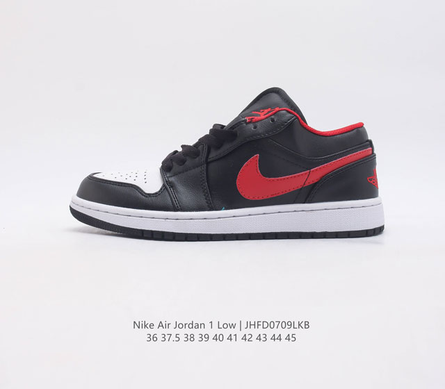 耐克 乔丹air Jordan 1 Low Aj1 乔1 低帮复古文化休闲运动篮球鞋 1985 年面世的元年款汲取设计灵感 采用简洁大方的经典外观 熟悉中带