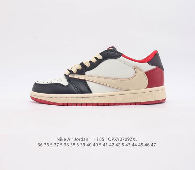 仿头层皮 耐克运动鞋 Nike Air Jordan 1 Low Og Sp 倒勾 低帮篮球鞋 Aj1 乔丹1代 Aj1 乔1 反向脚趾复古运动鞋 亮点之处在