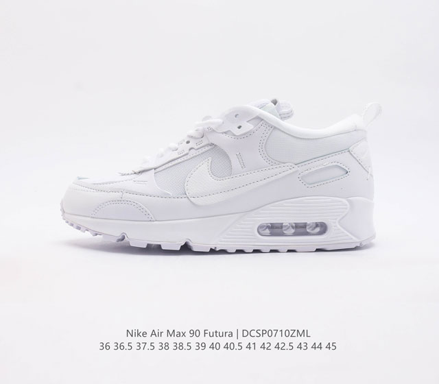 耐克 Nike Air Max90 Futura 运动鞋男女鞋-从设计到测试再到造型 脚趾周围的锯齿形边缘和部分浮动的swoosh提供精心制作的奢华感 多道工序