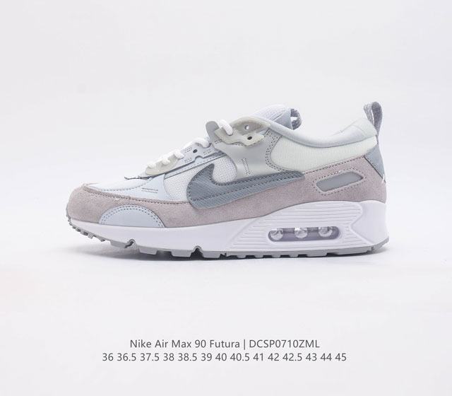 耐克 Nike Air Max90 Futura 运动鞋男女鞋-从设计到测试再到造型 脚趾周围的锯齿形边缘和部分浮动的swoosh提供精心制作的奢华感 多道工序