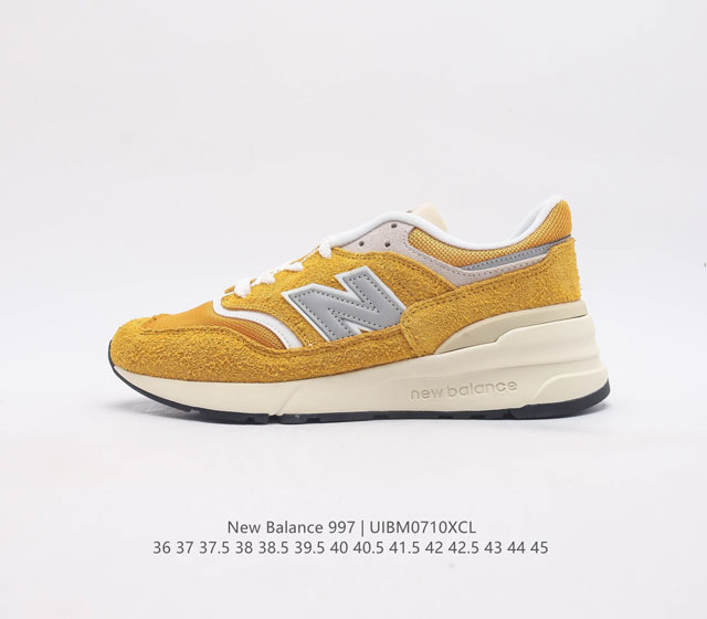 新百伦 New Balance Nb官方男女鞋997系列 时尚舒适休闲运动鞋男款休闲复古鞋 拼接鞋面 具有良好的强度 弹性特点 舒适耐磨 与织物拼接 全面提