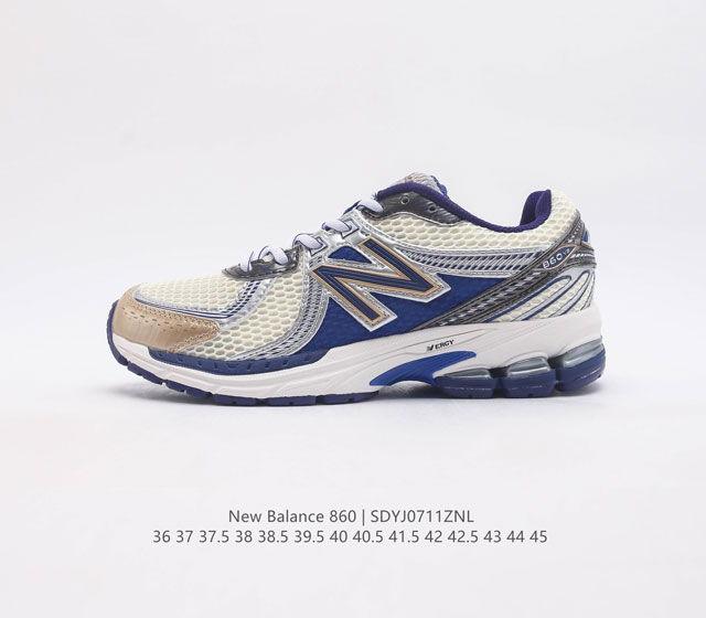 Nb 新百伦 New Balance Ml860 系列复古老爹风休闲运动慢跑# 采用皮革拼接透气网眼织物鞋面#T-Beam大底提供足步弓支撑 保持步态稳定#