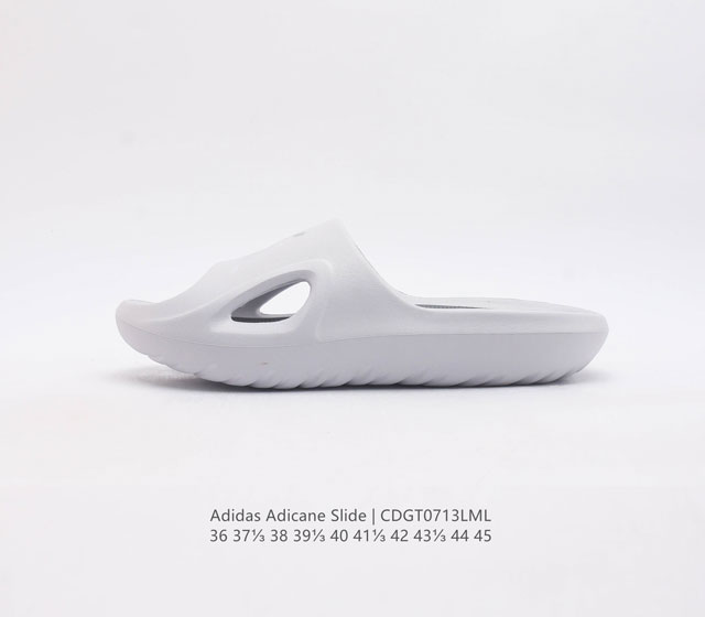 夏季 阿迪达斯adidas Adicane Slide 男女士凉拖鞋 椰子风沙滩涉水百搭运动穿搭拖鞋 一字鞋凉拖鞋家居拖鞋 货号 Hq9914 尺码 3