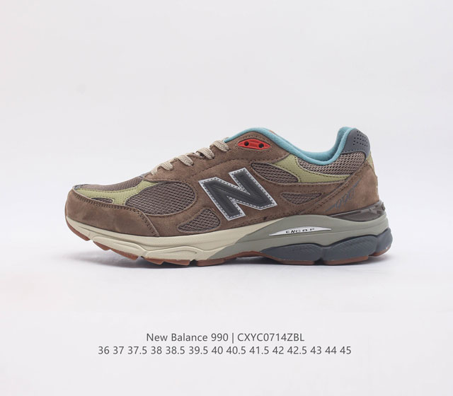 新百伦 New Balance Nb990 V3系列 高端美产990系列简约经典舒适百搭时尚复古休闲鞋缓震透气跑步鞋 该鞋款采用mcd Motion Con