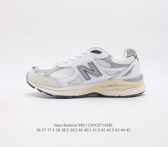 新百伦 New Balance Nb990 V3系列 高端美产990系列简约经典舒适百搭时尚复古休闲鞋缓震透气跑步鞋 该鞋款采用mcd Motion Con