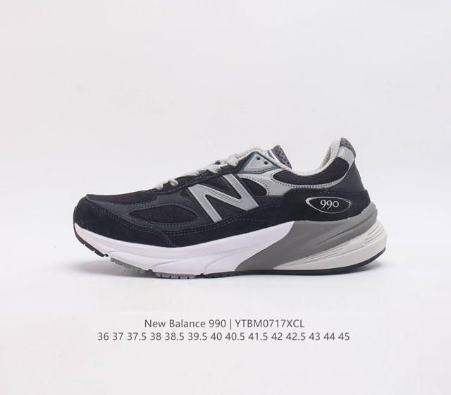 New Balance 新百伦 Nb990 真标带半码 新百伦m990系列 Nb经典复古休闲运动慢跑鞋 货号 M990Bk6 尺码 36 37 37.