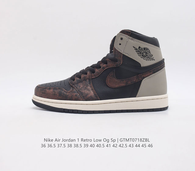 耐克 Nike Air Jordan 1 Retro High Og 乔丹一代 Aj1 乔1 篮球鞋复刻运动鞋 皮面高帮板鞋的设计灵感源自运动夹克 带你重温入选