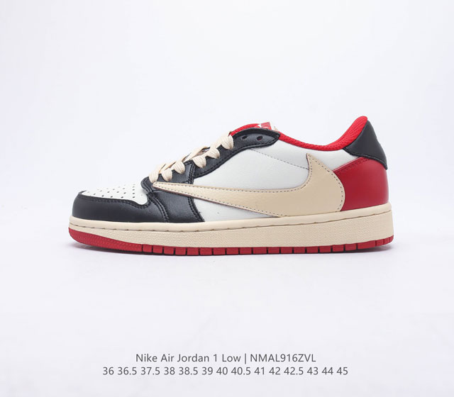 乔丹air Jordan 1 Low Aj1 乔1 低帮复古文化休闲运动篮球鞋 1985 年面世的元年款汲取设计灵感 采用简洁大方的经典外观 熟悉中带一抹