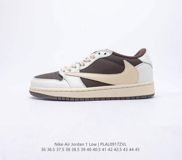 乔丹air Jordan 1 Low Aj1 乔1 低帮复古文化休闲运动篮球鞋 1985 年面世的元年款汲取设计灵感 采用简洁大方的经典外观 熟悉中带一抹