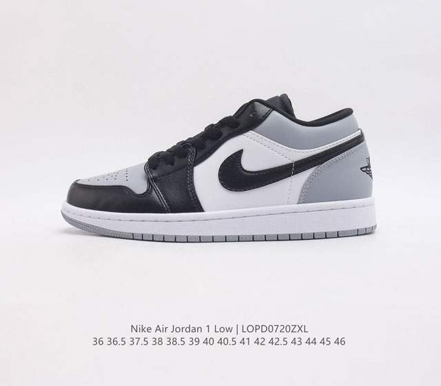 耐克 乔丹air Jordan 1 Low Aj1 乔1 低帮复古文化休闲运动篮球鞋 1985 年面世的元年款汲取设计灵感 采用简洁大方的经典外观 熟悉中带