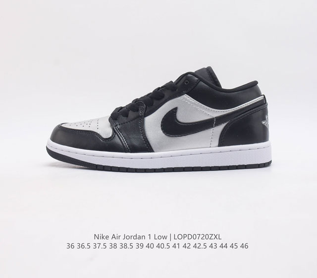 耐克 乔丹air Jordan 1 Low Aj1 乔1 低帮复古文化休闲运动篮球鞋 1985 年面世的元年款汲取设计灵感 采用简洁大方的经典外观 熟悉中带