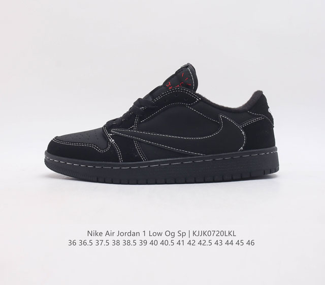 耐克运动鞋 Nike Air Jordan 1 Low Og Sp 倒勾 低帮篮球鞋 Aj1 乔丹1代 Aj1 乔1 反向脚趾复古运动鞋 亮点之处在于鞋侧的倒置