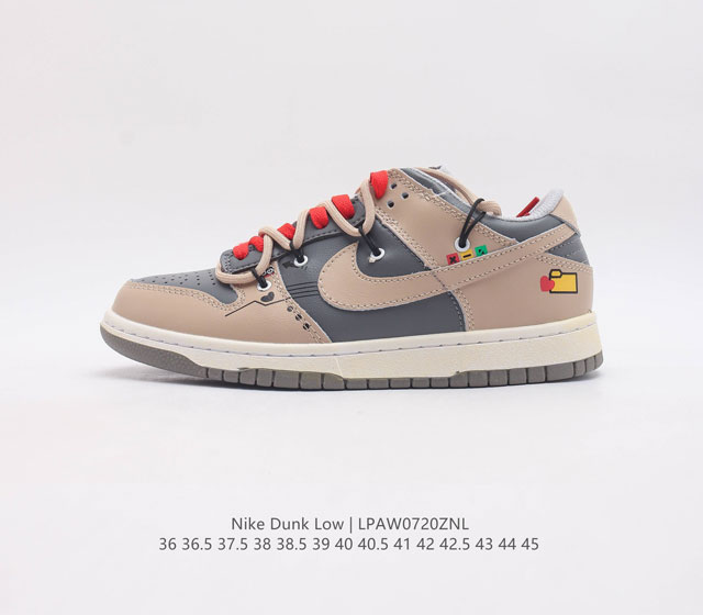 耐克 Nike Dunk Low Retro 运动鞋复古解构绑带板鞋 作为 80 年代经典篮球鞋款 起初专为硬木球场打造 后来成为席卷街头的时尚标杆 现以经典细