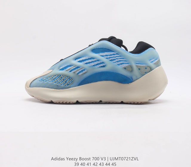 阿迪达斯 Adidas Yeezy 700 V3 异形椰子700男老爹鞋跑步鞋 运动鞋 Yeezy 700 V3 的外形和技术含量有着革新一般的变化 Yee - 点击图像关闭