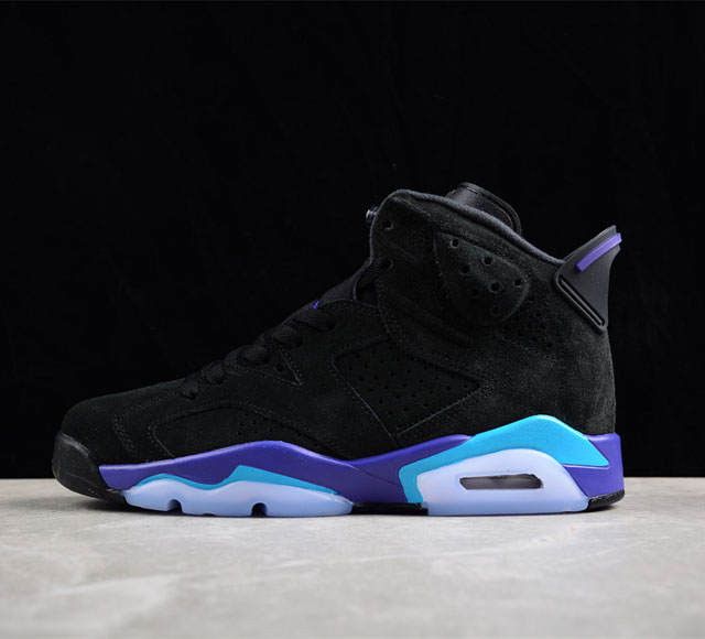 纯原 Air Jordan 6 Aqua Aj6 乔6黑紫 Ct8529-004 尺码 40 40.5 41 42 42.5 43 44 44.5 45 4