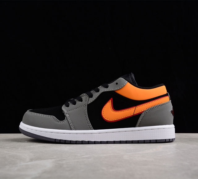 Air Jordan 1 Low Black Orange Aj1 乔1浅石黑黄 Fn7308-008 尺码 36 36.5 37.5 38 38.5 39