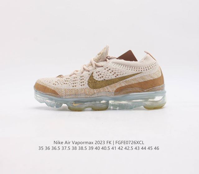 公司级Nk Vapormax 2023 Flyknit 耐克2023飞织透气休闲全掌大气垫跑鞋 鞋款鞋面依然采用Flyknit材质提供出色的舒适度和透气性。除了