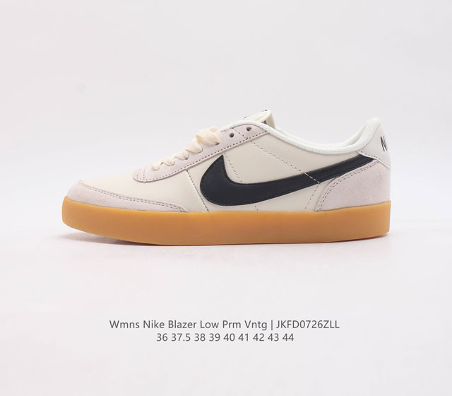 耐克板鞋 生胶米白 复古板鞋J.Crew x Nike 联名 Killshot II Leather 男女休闲复古运动鞋 采用米白色皮革制作鞋身，大号Swoos