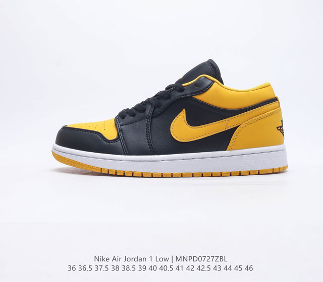 耐克 乔丹Air Jordan 1 Low AJ1 乔1 低帮复古文化休闲运动篮球鞋 1985 年面世的元年款汲取设计灵感，采用简洁大方的经典外观，熟悉中带一抹