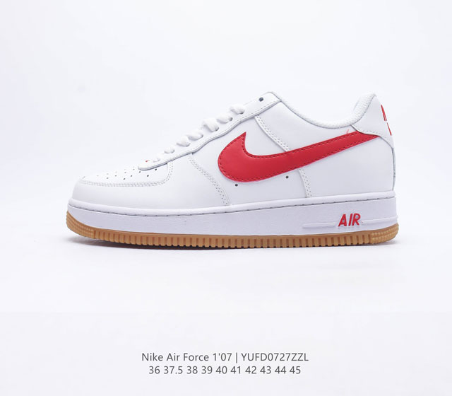 耐克 Nike Air Force 1 '07 空军一号 AF1 男女子运动鞋复古篮球鞋 巧妙结合复古美学和新潮魅力，旨在致敬 40 年来风靡世界的元年款篮球鞋