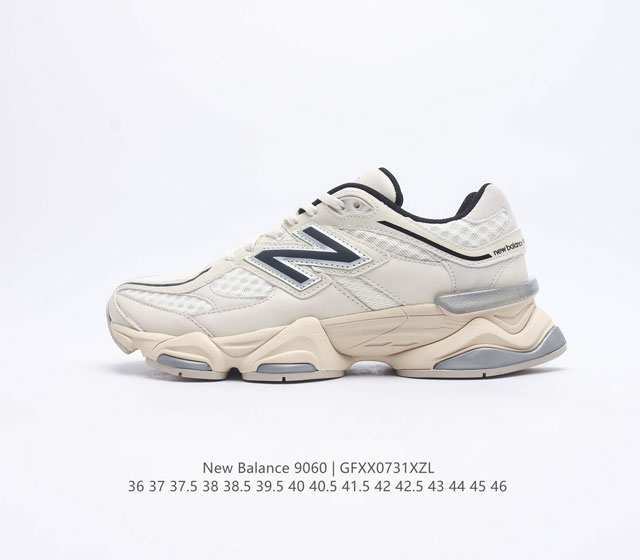 公司级 New Balance NB9060 联名款 复古休闲运动慢跑鞋 鞋款灵感源自设计师本人对夏日的怀日回忆。鞋面大身由空间双格及磨砂鞋面拼接而生，配以柔