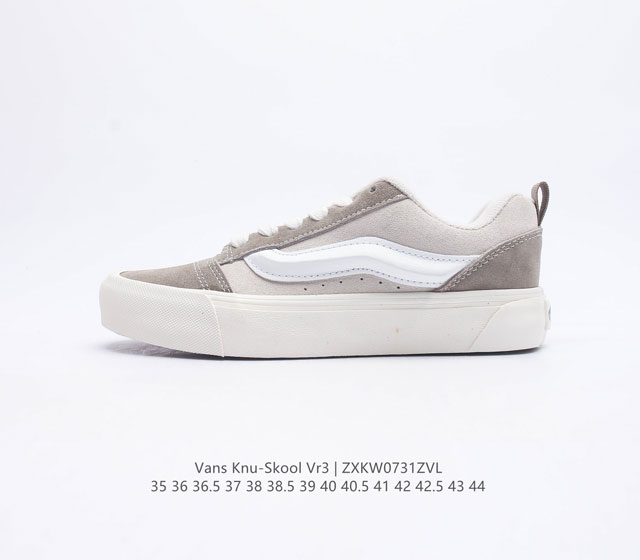 万斯 Vans Knu-Skool VR3 LX 面包鞋 坎普尔·茱利安系列低帮复古硫化休闲运动板鞋“肥胖版大LOGO 要说整个2023年最为热门的鞋型之一，「