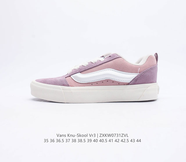 万斯 Vans Knu-Skool VR3 LX 面包鞋 坎普尔·茱利安系列低帮复古硫化休闲运动板鞋“肥胖版大LOGO 要说整个2023年最为热门的鞋型之一，「