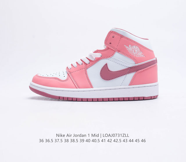 耐克NIKEAIR JORDAN 1 MID 男女子篮球鞋时尚轻盈板鞋AJ1乔1运动鞋 乔丹一代 高帮复古休闲篮球鞋 AIR JORDAN 1 MID 搭