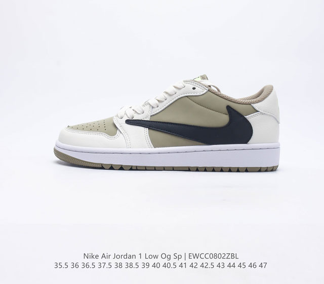 再度当红嘻哈歌手特拉维斯·斯科特Travis Scott x Nike Wmns Air Jordan 1 Low OGOliveAJ1乔丹一代经典低帮文化