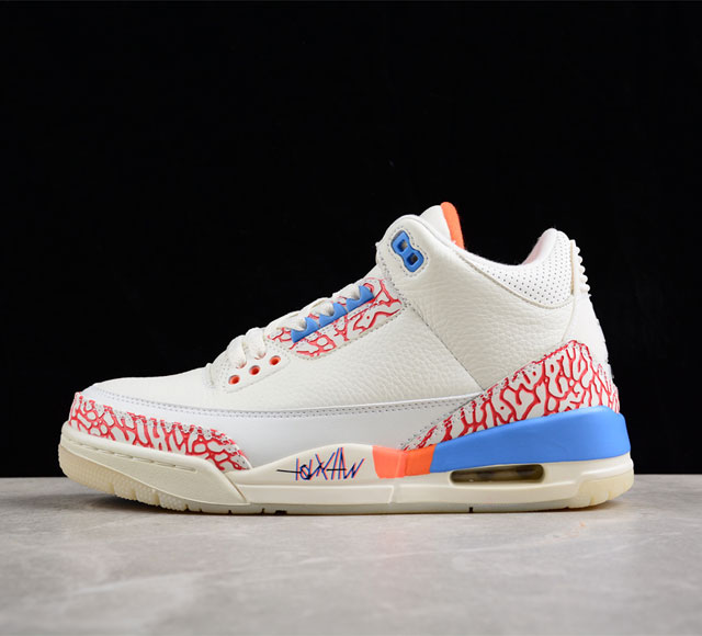 Air Jordan 3 Mr. Triple Double PE 威斯布鲁克 三双先生 白红蓝 货号：CK9246-991 尺码：36 36.5 37.5