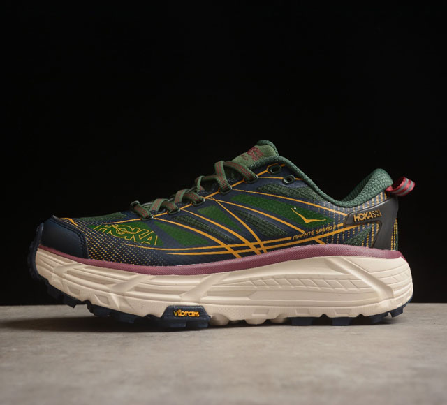 Hoka Mafate Speed 2 超轻厚底轻量山地跑步鞋货号 1126851 原装轻量化材料Fresh Foam超轻量中底全部用料过3C认证滚动平衡科技减