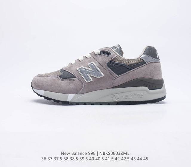 新百伦 New Balance 998 原装版本复古男女士运动鞋休闲板鞋厚底增高鞋市面独家最正确版本3M反光复古慢跑鞋 ENCAP缓震中底 原盒原标 天猫京东平