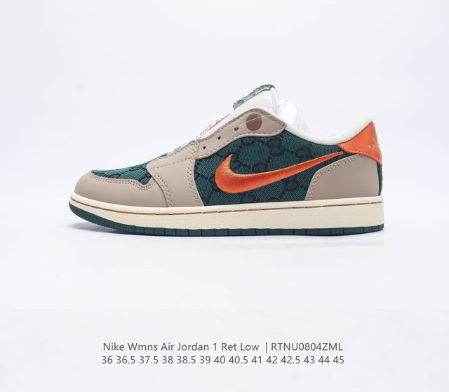 乔丹Air Jordan 1 Ret Low Slip 低帮 刺绣logo 一脚蹬 黑脚趾 AJ1 乔丹1代 aj1 乔1 刺绣勾 解构风 乔丹篮球鞋系列运动板