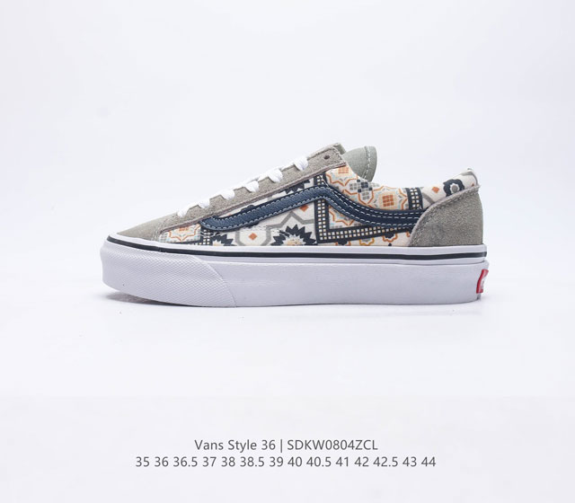 真标 带半码 VANS 万斯 Style 36 经典低帮帆布休闲运动硫化滑板板鞋真的是吹爆的系列,那就是VansStyle36系列低帮经典复古文化休闲运动篮球鞋