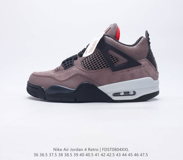 耐克 乔丹Nike Air Jordan 4 AJ4代复古休闲运动文化篮球鞋 秉承轻量化的速度型篮球鞋设计思想完成设计 降低重量的同时提升舒适度 中底延续前作使