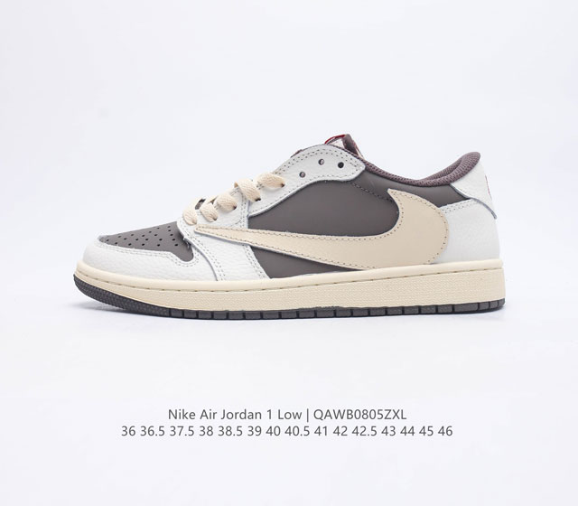 耐克 乔丹Air Jordan 1 Low AJ1 乔1 低帮复古文化休闲运动篮球鞋1985 年面世的元年款汲取设计灵感 采用简洁大方的经典外观 熟悉中带一抹新