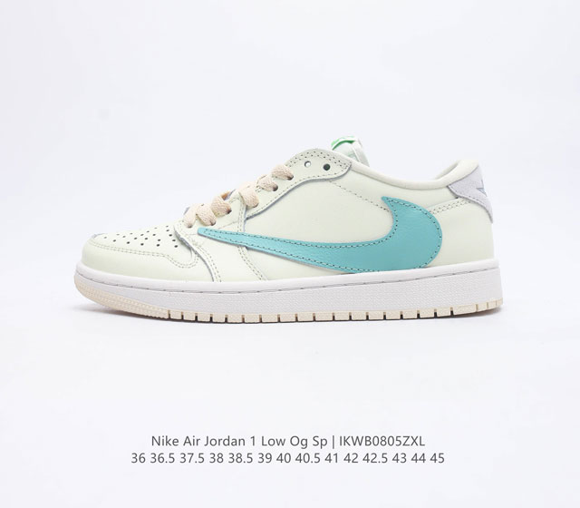 耐克运动鞋 NIKE Air Jordan 1 Low OG Sp 倒勾 低帮篮球鞋 AJ1 乔丹1代 aj1 乔1 反向脚趾复古运动鞋 亮点之处在于鞋侧的倒置