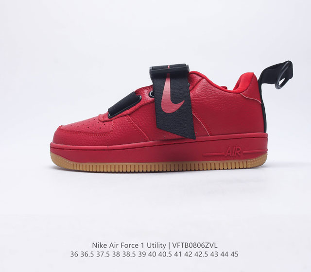 真标 带半码 NIKE 耐克 Air Force 1 Utility 空军一号 机能风低帮运动休闲板鞋 货号 AV6601 600码数 36 36.5 37.5 - 点击图像关闭